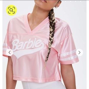 Pink forever 21 barbie crop top